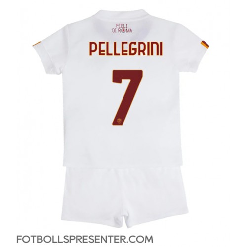 AS Roma Lorenzo Pellegrini #7 Bortatröja Barn 2022-23 Kortärmad (+ korta byxor)